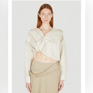 Jacquemus Le Chemise Mejean Shirt in Beige